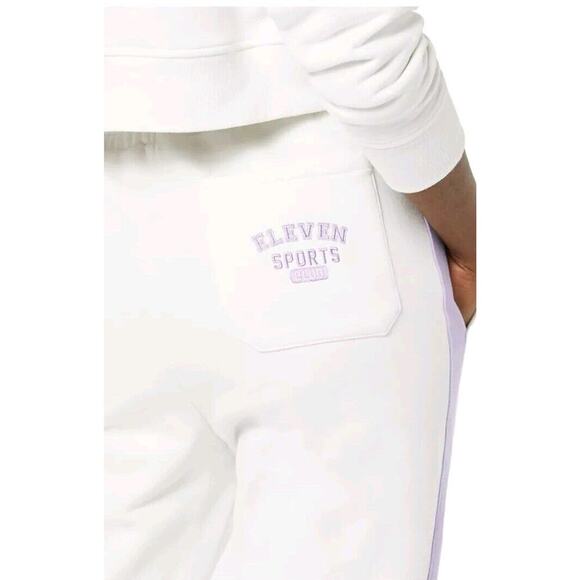 Eleven By Venus Williams Collegiate Track Pant Sz Small White Purple - Picture 5 of 10